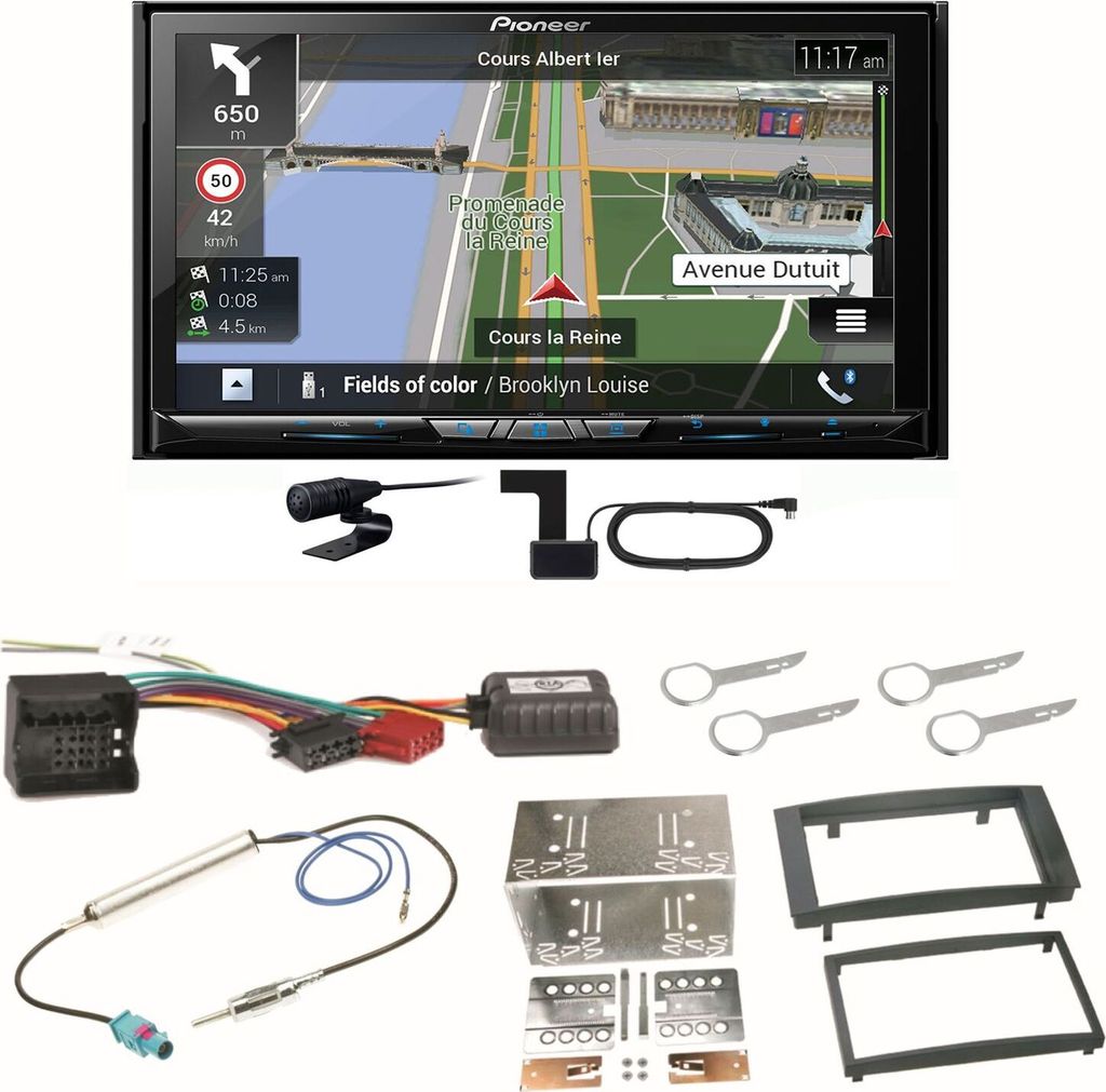 Pioneer AVIC-Z830DAB Navigation DAB+ USB MP3 Einbauset für T5 2003-2015 Multivan