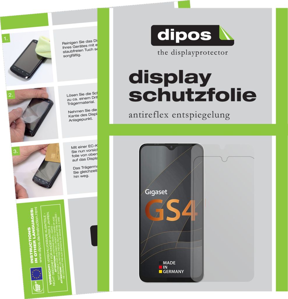 5x Schutzfolie für Gigaset GS4 matt Displayschutzfolie Folie Display Schutz dipos