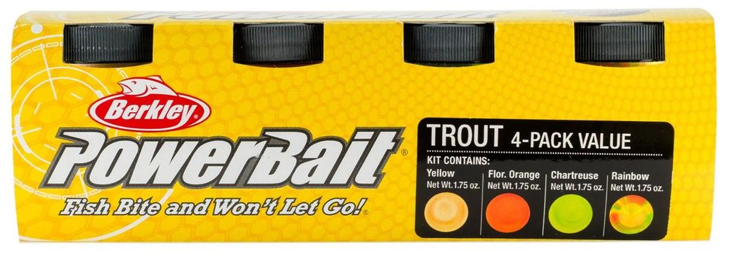 Berkley PowerBait Trout Bait Assortment - 200g Forellenteig Produktbild 