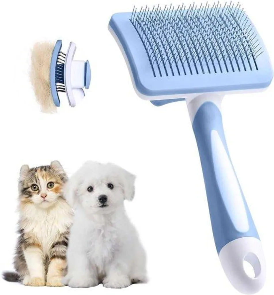 Petite brosse à cheveux bleue démêlante pour poils sous-jacents - 15cm