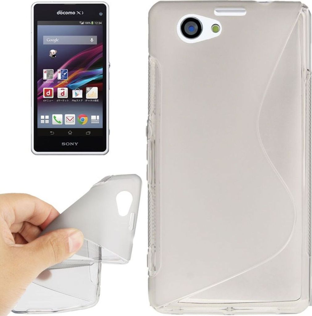 Handyhülle TPU Case für Sony Xperia Z1S / Z1 mini grau Produktbild 