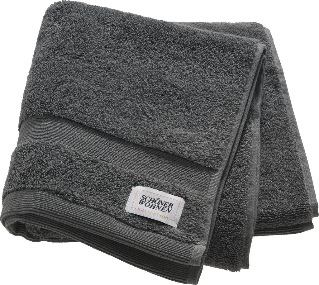 Schöner Wohnen Cuddly-H Handtuch, 50x100cm, anthrazit