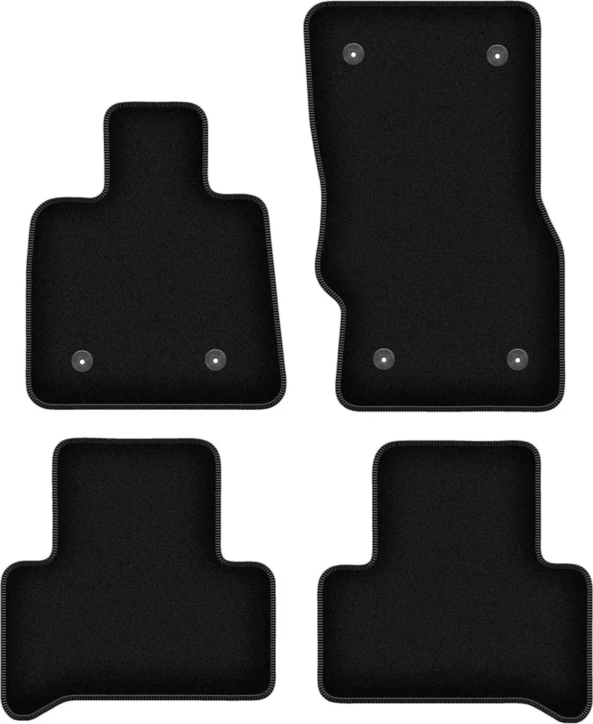 Tappetini in Velluto Nero per Alfa Romeo Stelvio Q4 (2017-) - Set 4 pz