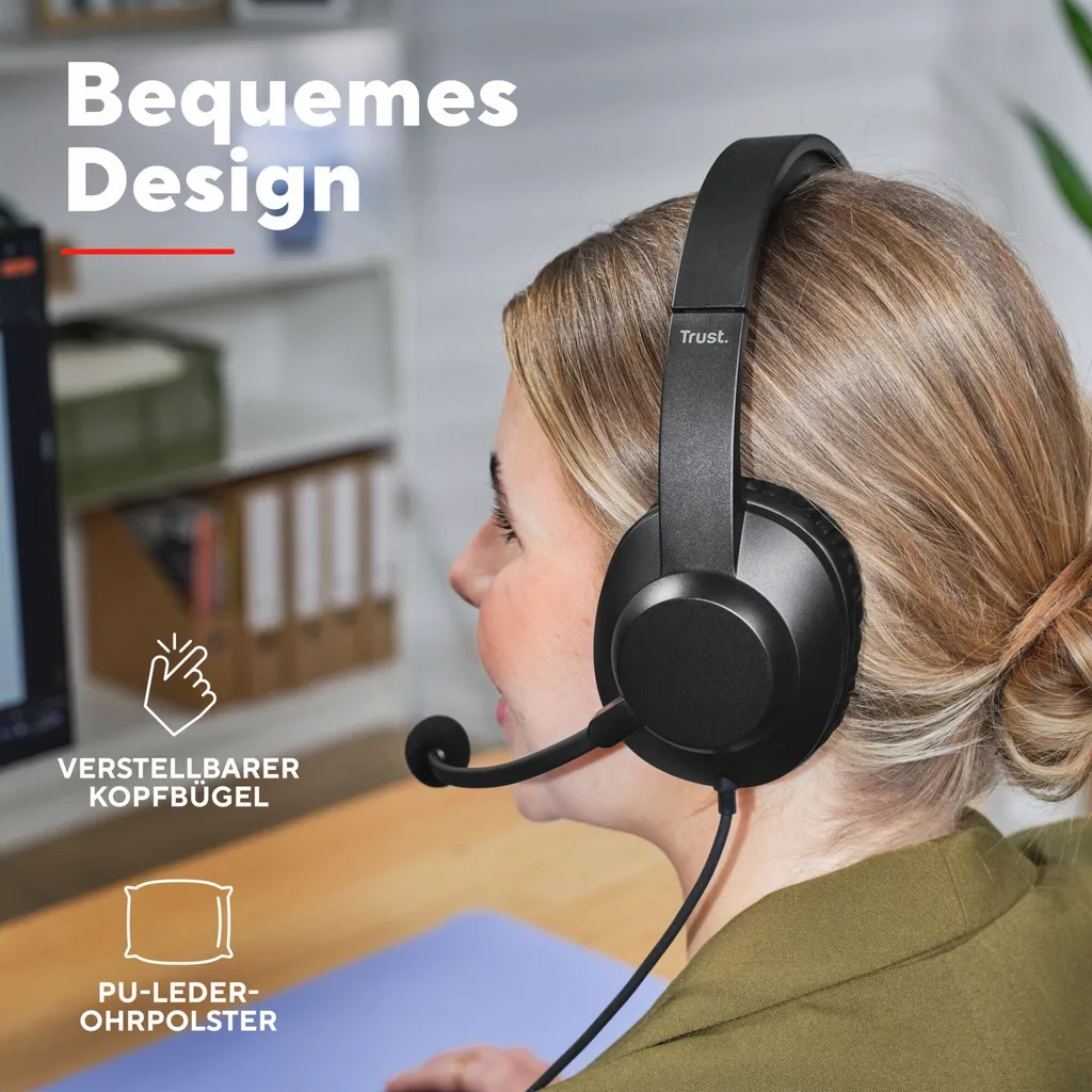 Casque Audio Over-Ear Trust Ayda Max avec Micro pour PC et Ordinateur - 7