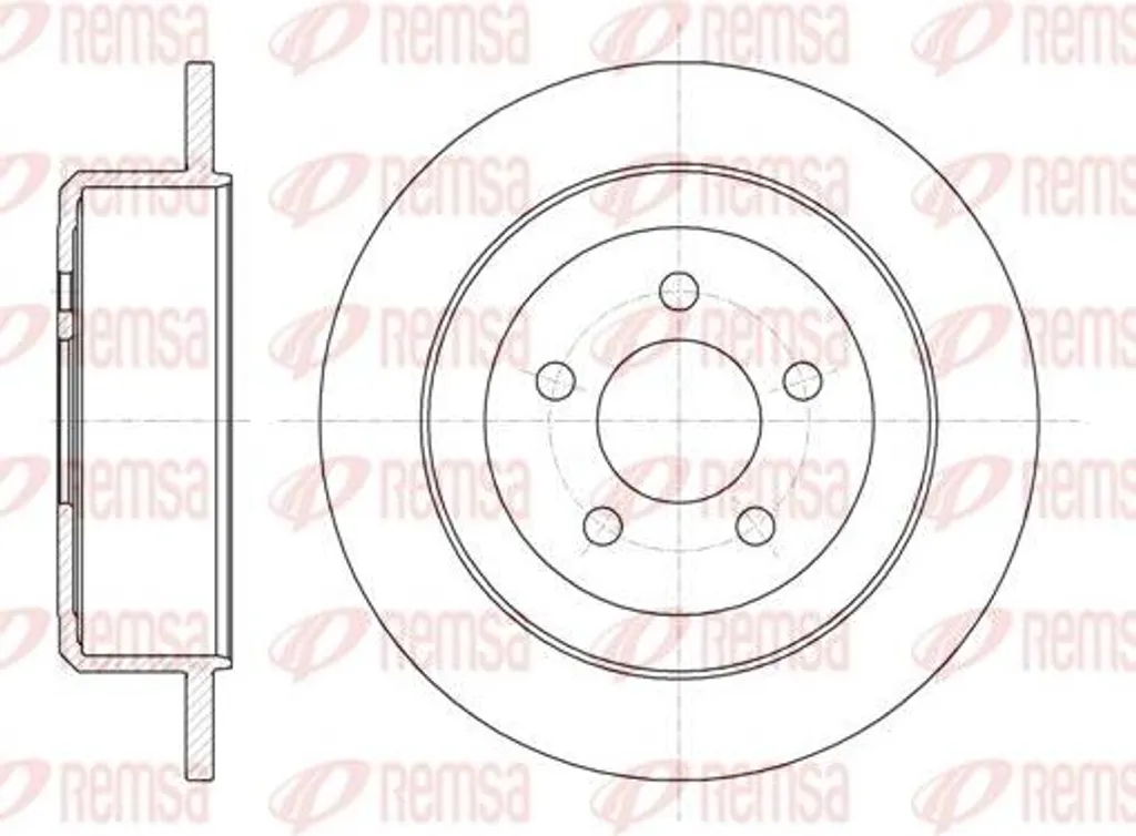 Disque de frein ventilé pour Cherokee REMSA 61271.00 Qualité Origine
