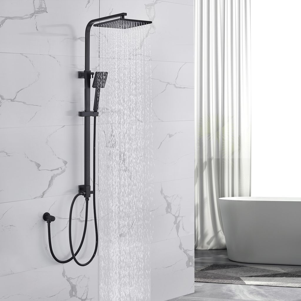 SCHÜTTE Duschsystem Quadratisch Regendusche Duschset Duscharmatur Duschkopf