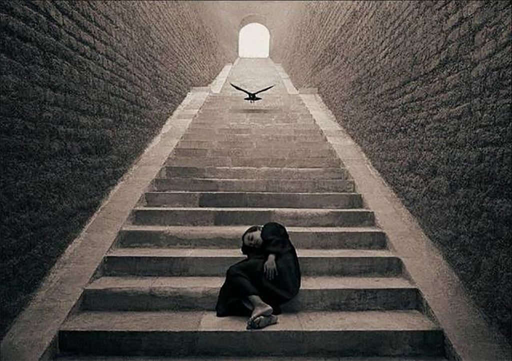 TPFLiving Kunstdruck LW-1708 (OHNE RAHMEN) Poster - Leinwand - Wandbild - Hochauflösender Giclée-Druck, langlebig und hochwertig - Menschen/Harmo...