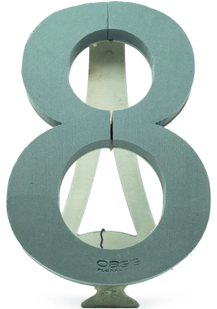 Chiffre 8 Floral 40cm OASIS : Fini les Fleurs Fanées en Décoration