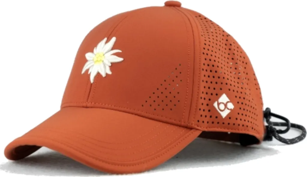 Casquette de Randonnée Style Bavarois avec Broderie Edelweiß - Basecap Rouille