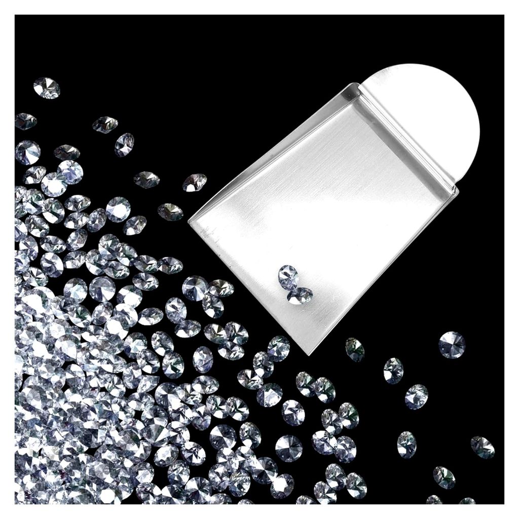 2 Stück Edelstahl Schmuckschaufel Mini Schaufel für Edelsteine und Juwelen für Schmuckgeschäfte und Heimwerkstätten, langlebig und praktisch f...