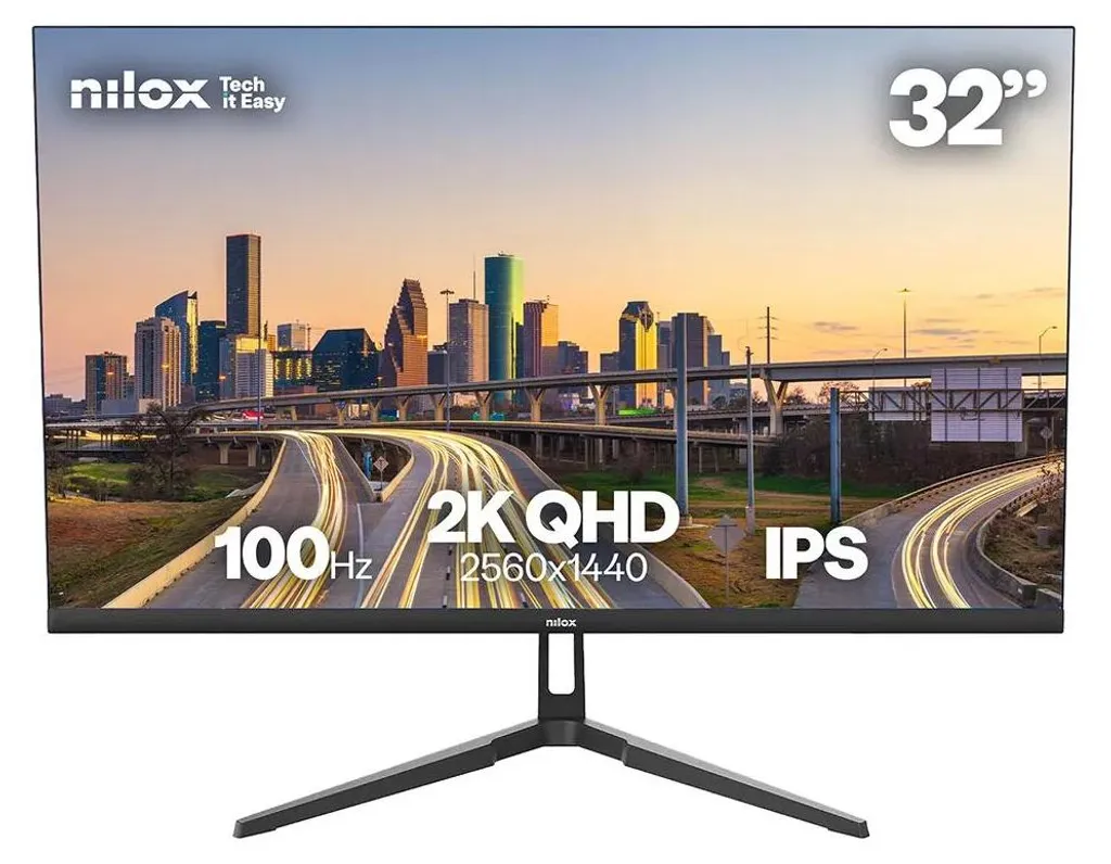 Écran PC 32 pouces QHD Nilox - Moniteur 100Hz IPS avec HDMI et DP