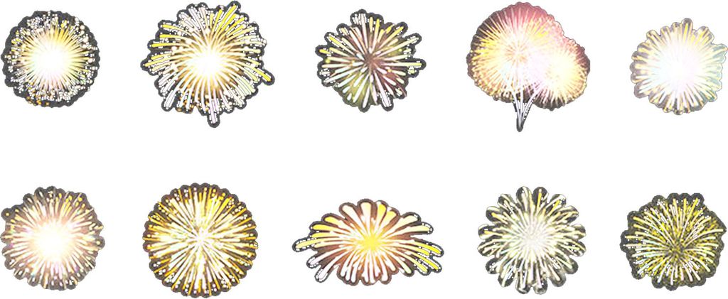 20 Blätter Scrapbook Sticker Exquisites Innovative Fireworks Series Planer Decoration für Journal Album