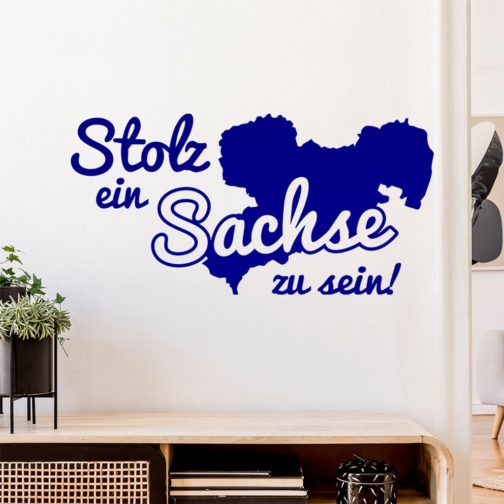 Sachse Sachsen Stolz Wandtattoo Wandaufkleber Wall Sticker - Dekoration, Küche, Wohnzimmer, Schlafzimmer, Badezimmer