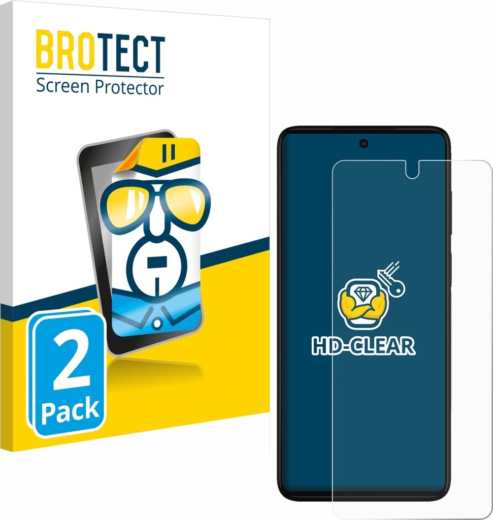 2x Für Motorola Moto G52 Schutzfolie BROTECT Displayschutz Display Schutz Folie Klar Transparent