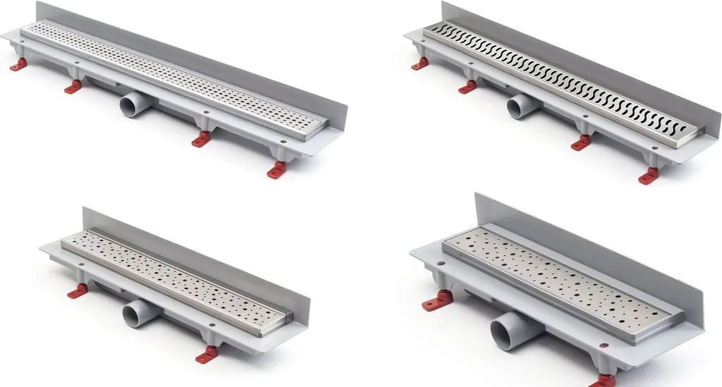 Canalina Doccia Design 85cm - Scarico Parete Inox Quadrato Minimalista