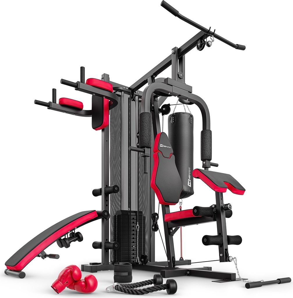Hop-sport Posilovací třípoziční věž + pytel | Lavice | Obrázek produktu