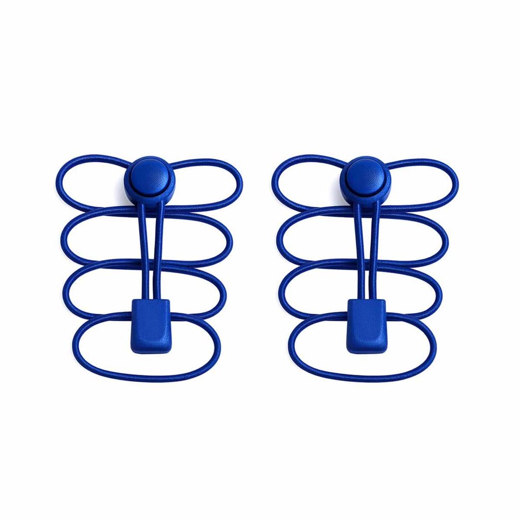 Blaue Schnuersenkel mit Schnellverschluss in Blau