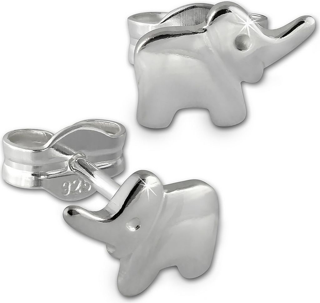 Teenie-Weenie Ohrstecker für Kinder 925 Echt Silber Elefant Ohrringe SDO591J