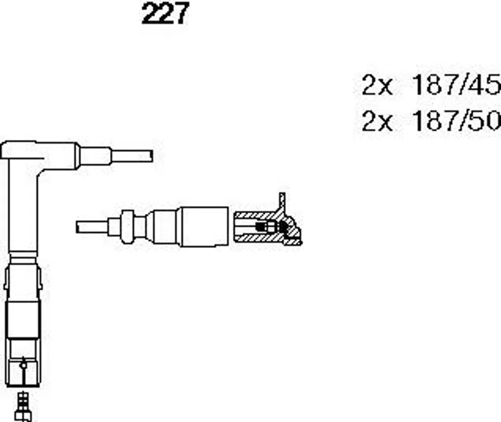 Set Cavi Accensione BREMI 227 per Mercedes Classe E C - OE 1111500615