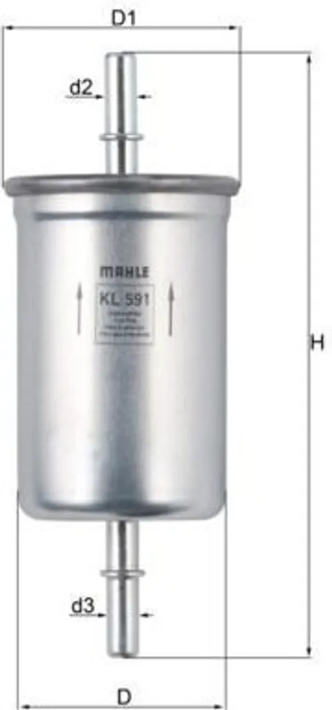 Filtre à carburant MAHLE KL 591 pour Ford Transit Bus FD FB FS FZ FC