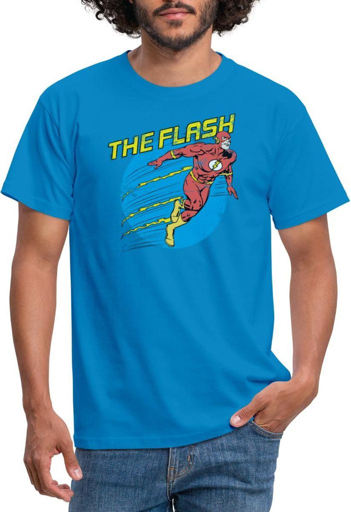 Spreadshirt DC Comics Justice League The Flash Männer T-Shirt, 4XL, Royalblau