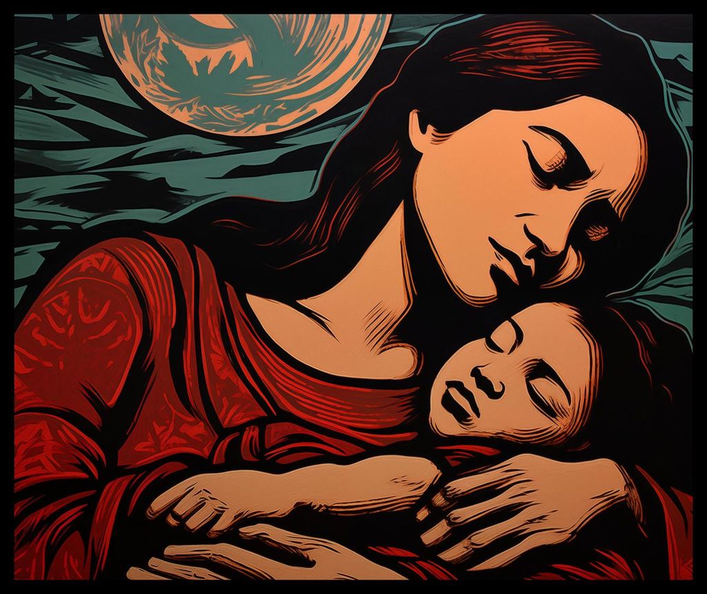 Plakat 60x50cm Mütterliche Bande