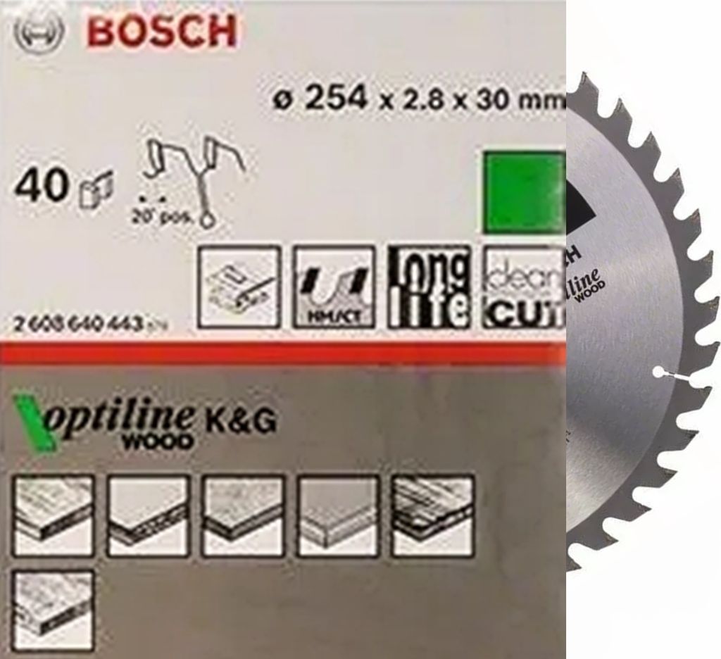 Bosch  Pro  Kreissägeblatt, 254 x 2,8 x 30 mm, 40 Z Produktbild 