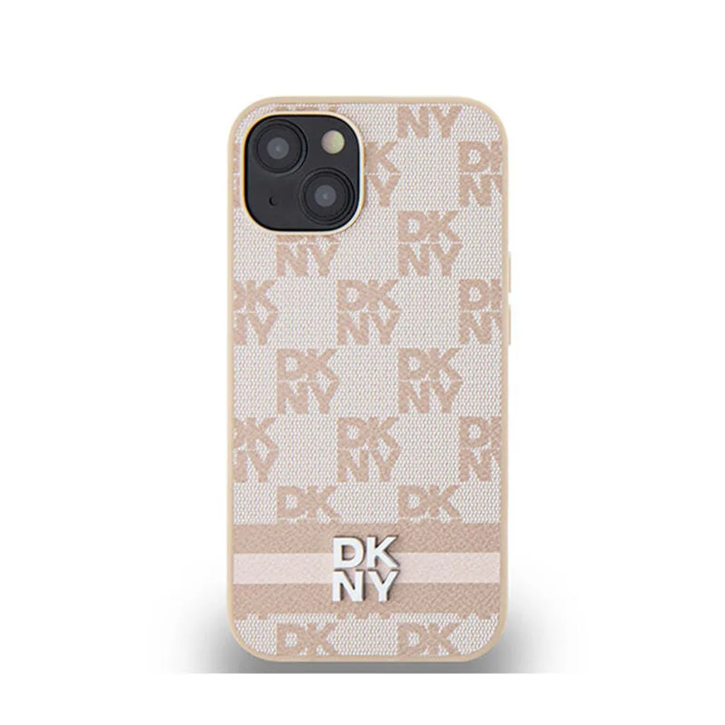 DKNY Custodia iPhone 15 Plus Rosa Pelle - Accessorio Moda Luxury - 3