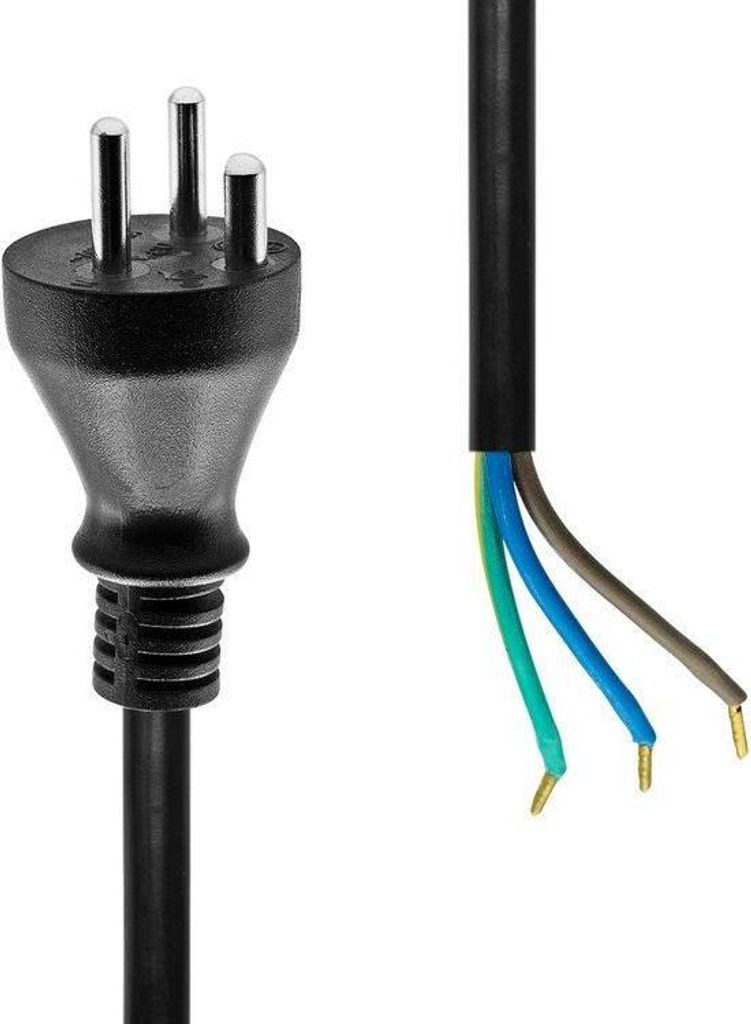 ProXtend Denmark Netzkabel mit offenem Ende, 3 m, schwarz, 5C10U58585, PC-KOE-003-M