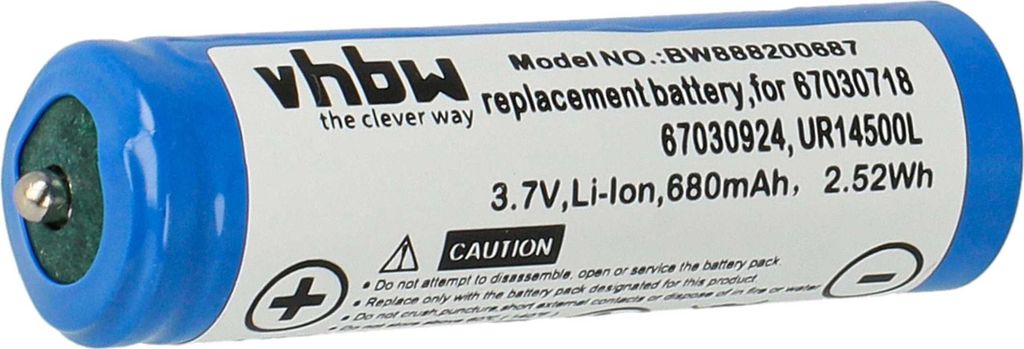 vhbw Akku kompatibel mit Braun Series 5 570cc-3, 570cc, 590cc, 570cc-4, 570s, 590cc-4, 590cc-3 Rasierer (680 mAh, 3,7 V, Li-Ion)