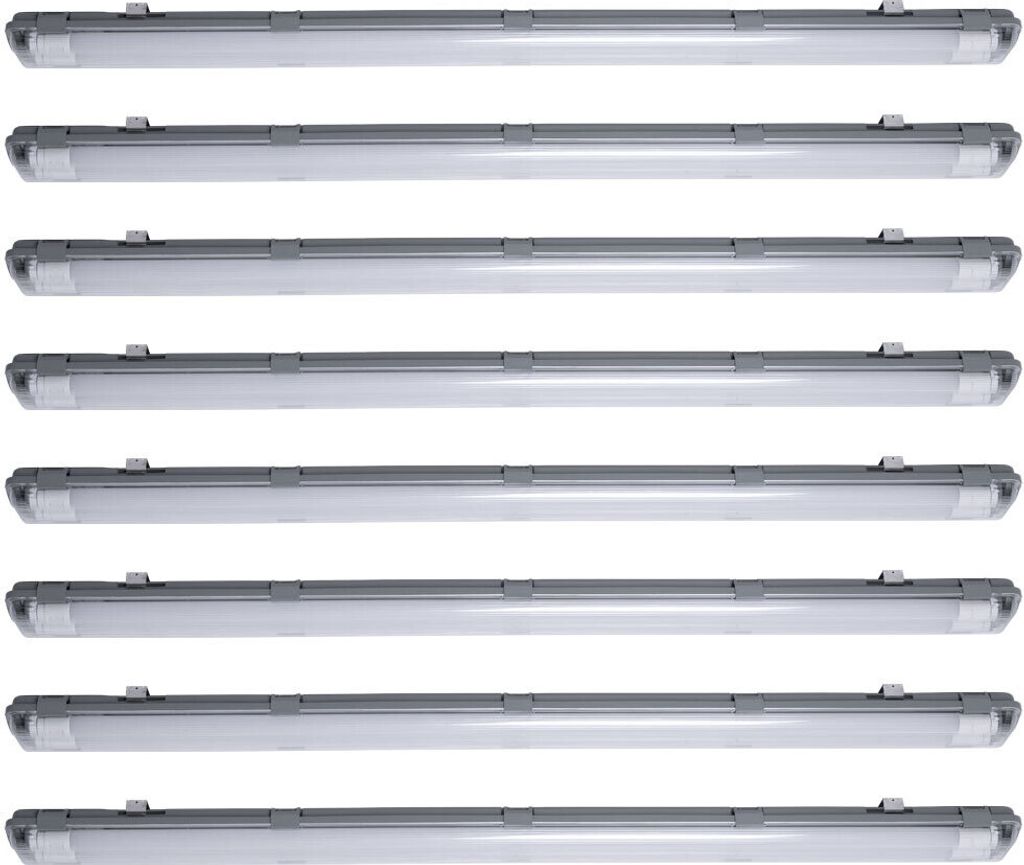8er Set LED Wannenleuchten, 4000 Lumen, kaltweiß, L 156 cm VT-15022