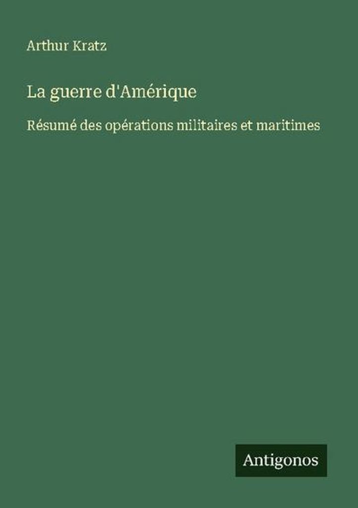 La guerre d'Amérique