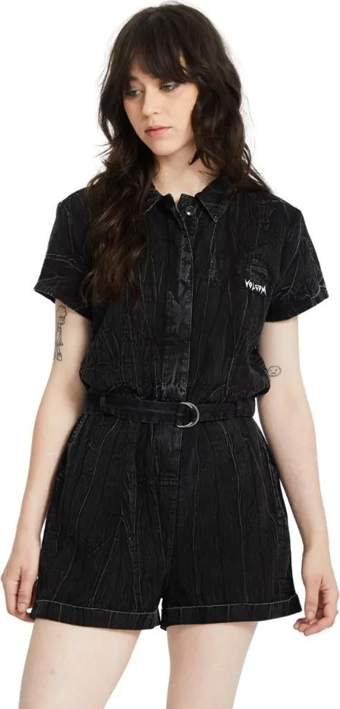 Combinaison-short Volcom Asphalt Noire L : Idéale pour l'Été et la Plage