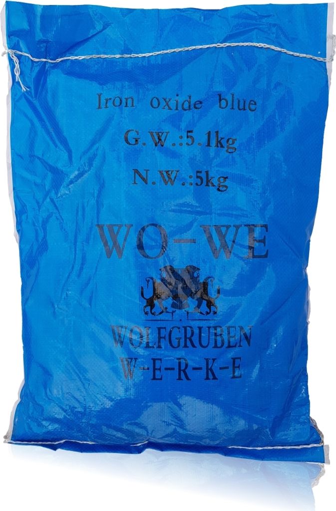 Eisenoxid Pulver Pigmentpulver Farbpigmente für Betonfarbe Lehm Knetbeton W120 Blau - 5Kg