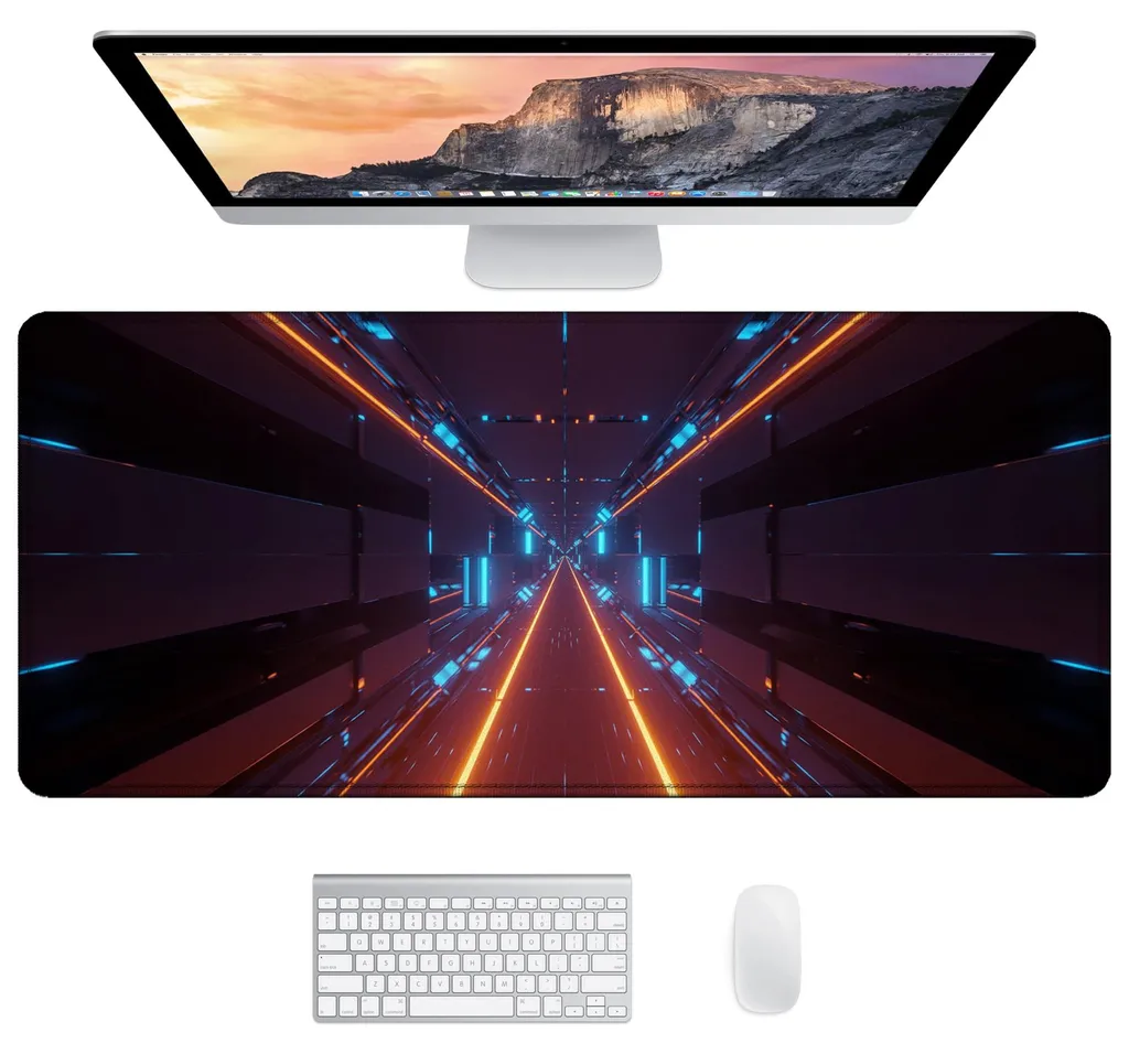 Tapis de souris XXL Neon A 90x40 cm : fini les tapis qui glissent du bureau