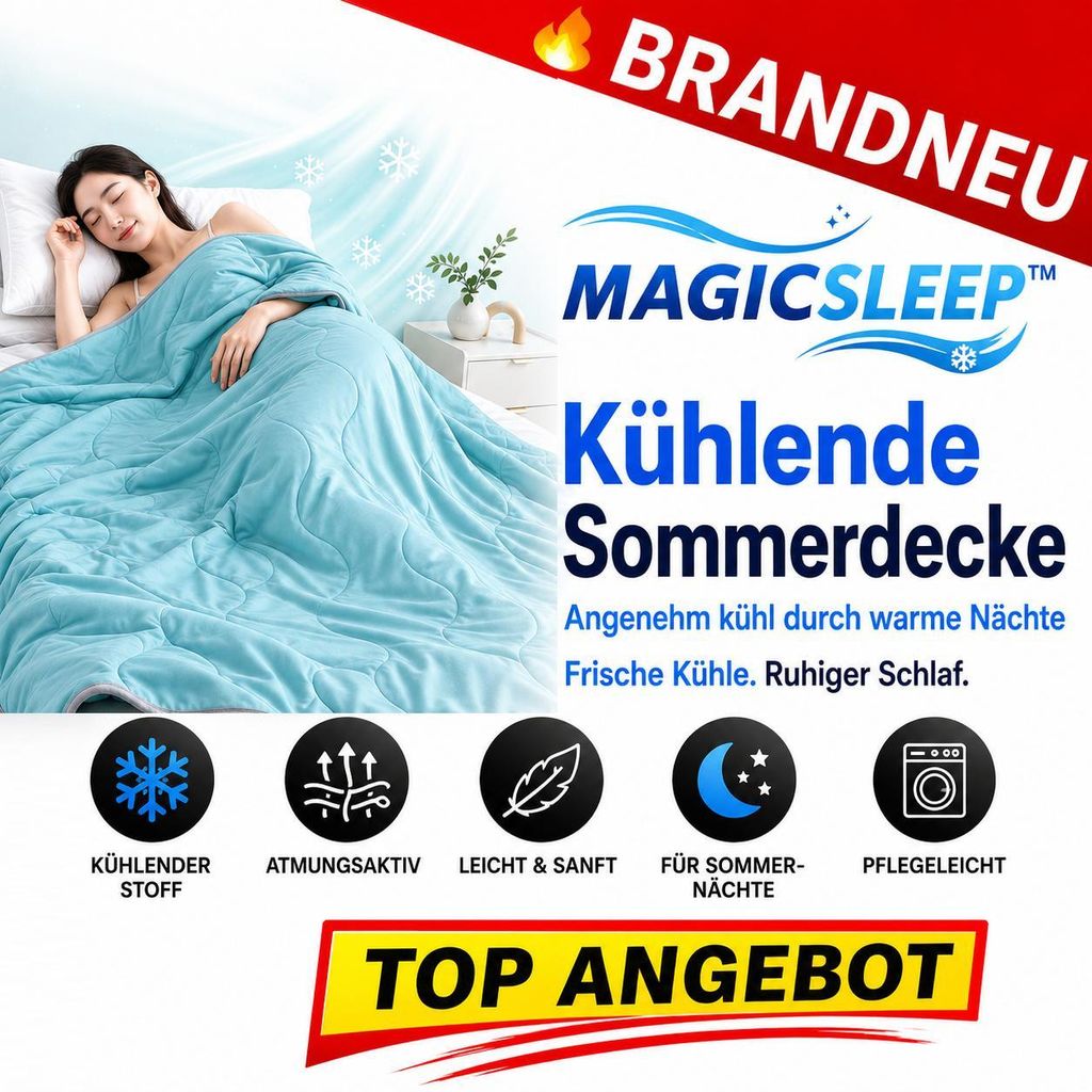 MagicSleep™ Kühlende Sommerdecke Eisdecke Bettdecke Produktbild 