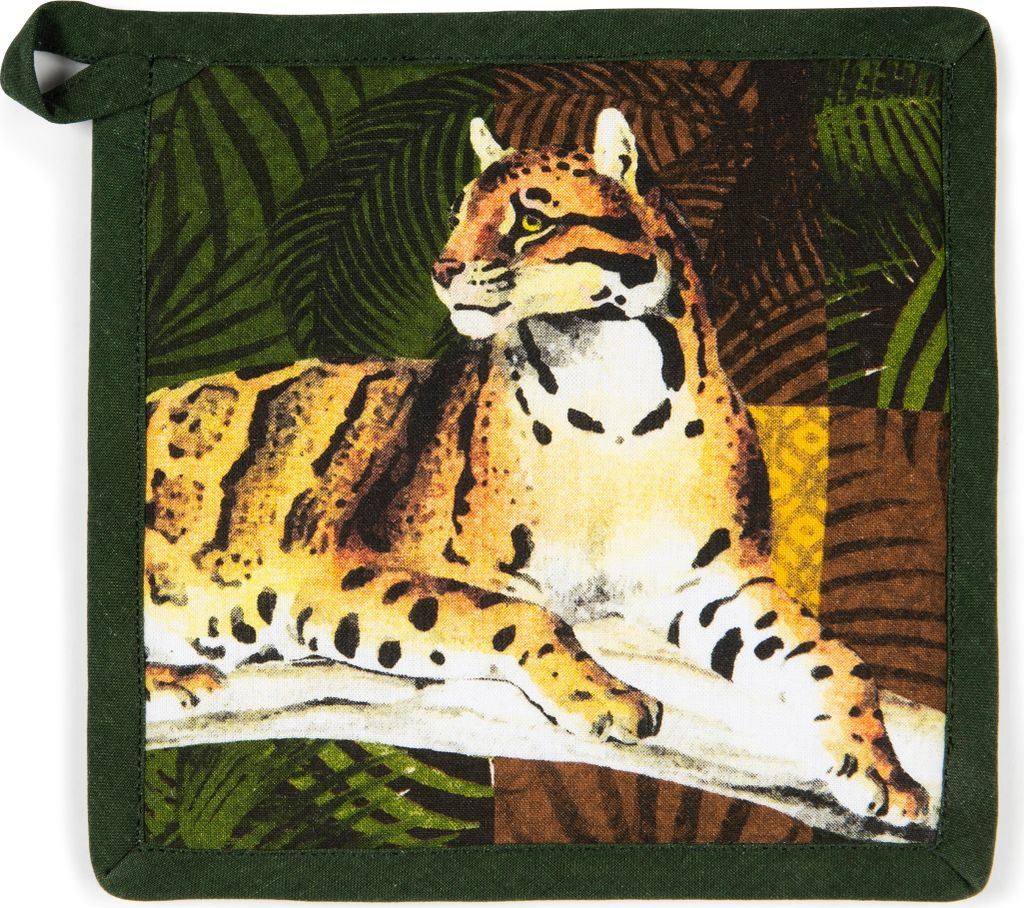 Excelsa Topflappen Leopard Baumwolle 20x20 cm Bunt