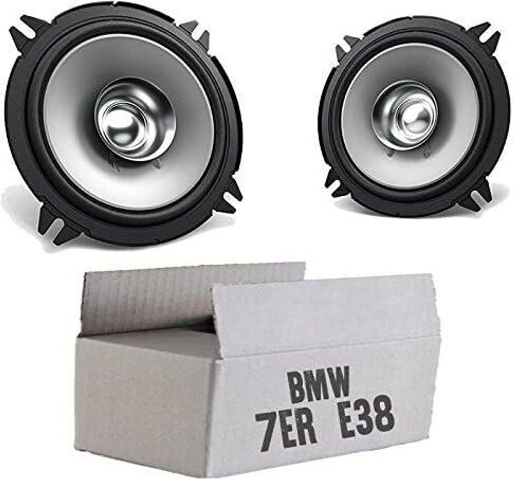 Lautsprecher Boxen Kenwood KFC-S1356 - 13cm Koax Auto Einbauzubehör - Einbauset passend für BMW 7er E38 - justSOUND