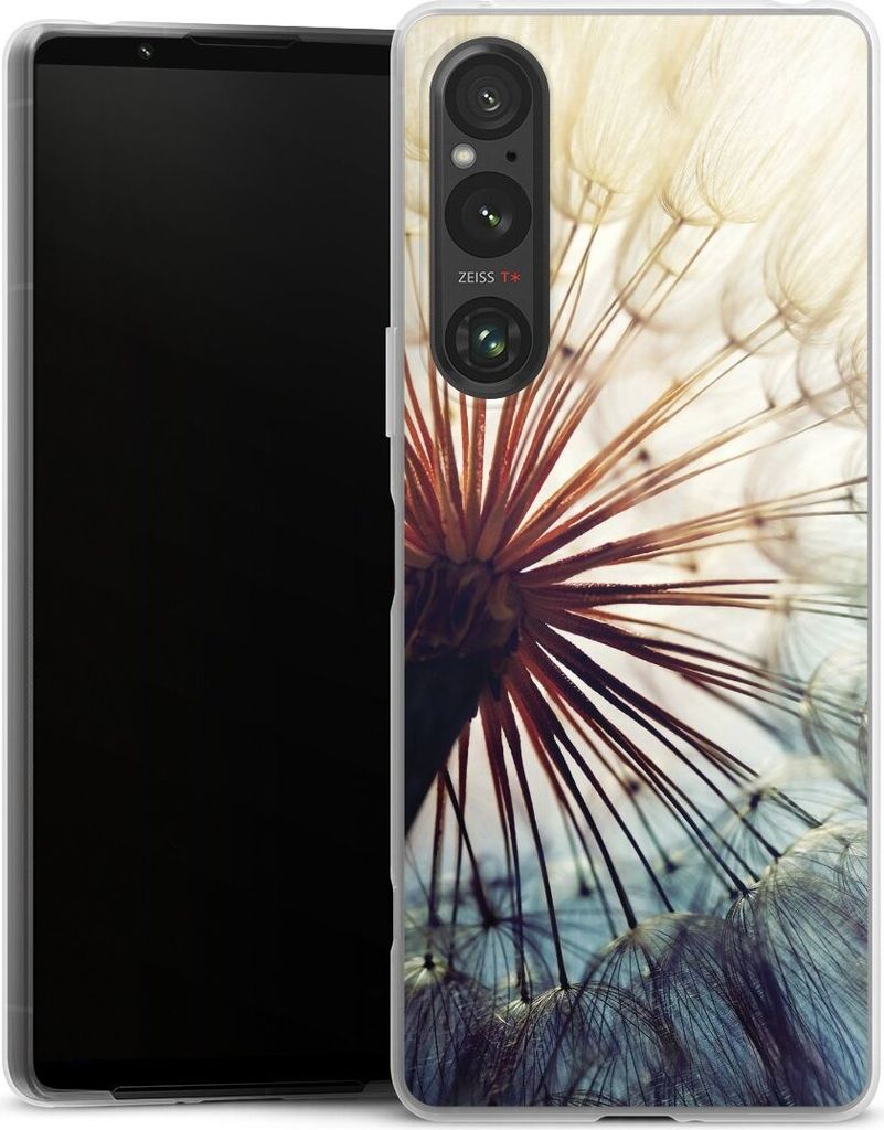 DeinDesign Slim Hülle für Sony Xperia 1 V Silikon Case Ultra Dünn Handyhülle Blumen Fotografie Pusteblume