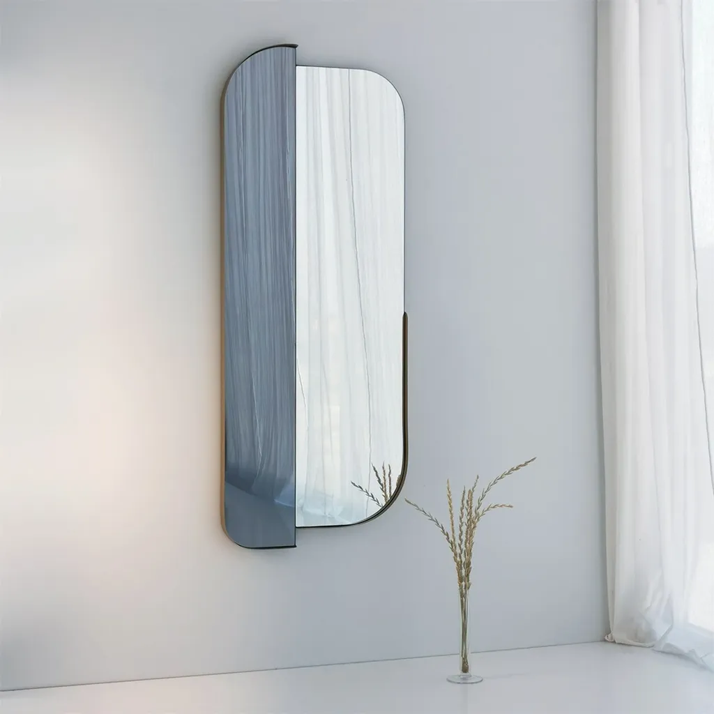 Grand miroir mural rectangulaire doré Day & Night - Skye Decor 60x130