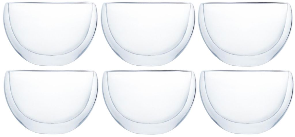 Klasique Doppelwandige Cappuccino Gläser 300ml – 6er Set extrabreit, Schwebeeffekt Teeglas, doppelwandige Borosilikatglas Gläser Doppelwandig