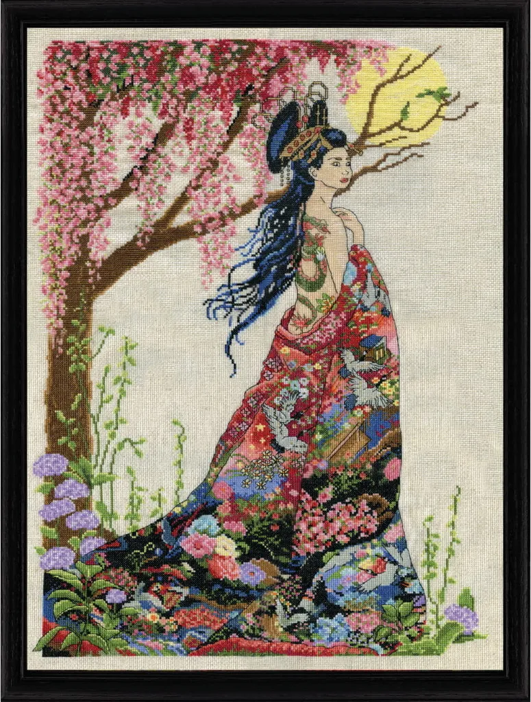 Réussissez votre broderie Reine de la soie avec ce kit complet 40x56