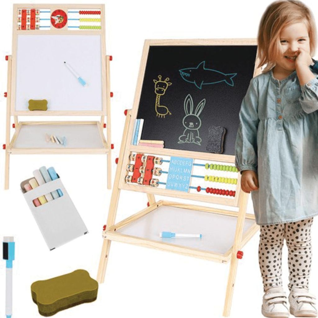 Wielofunkcyjna dwustronna tablica dla dzieci 42 × 32,5 cm Zdjęcie produktu 
