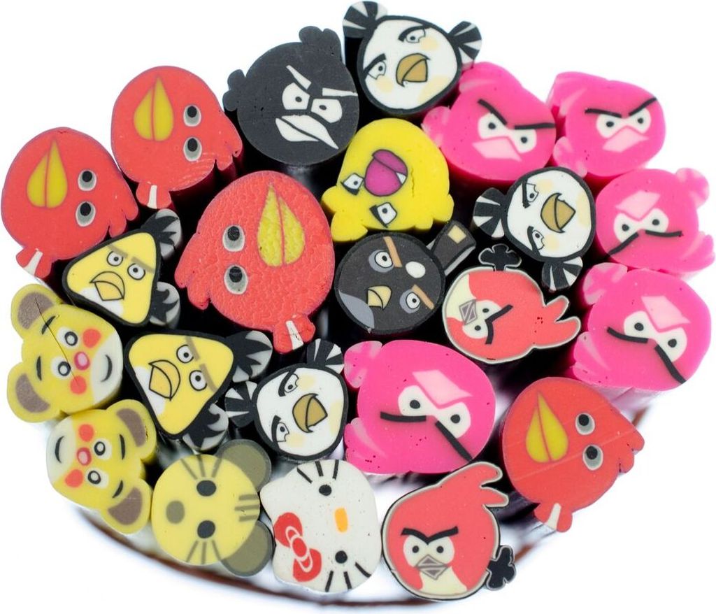 23x Nailart Stangen Comic Cartoon Vogel Mix Polymer Canes 5-10mm/5cm Stangen