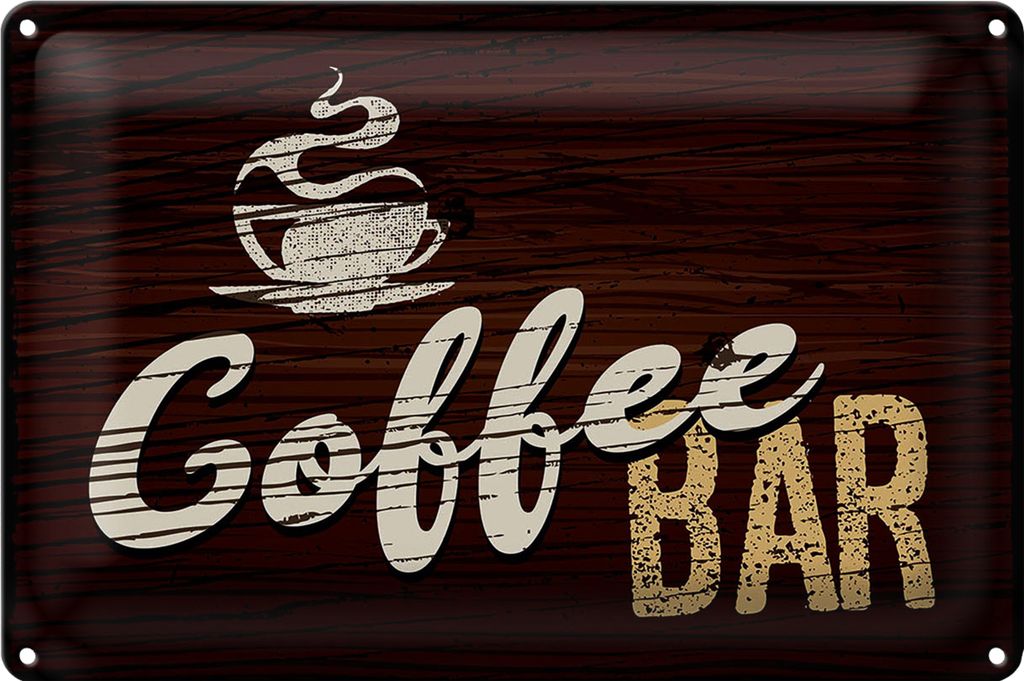 Blechschild Spruch 30x40cm Coffee Bar