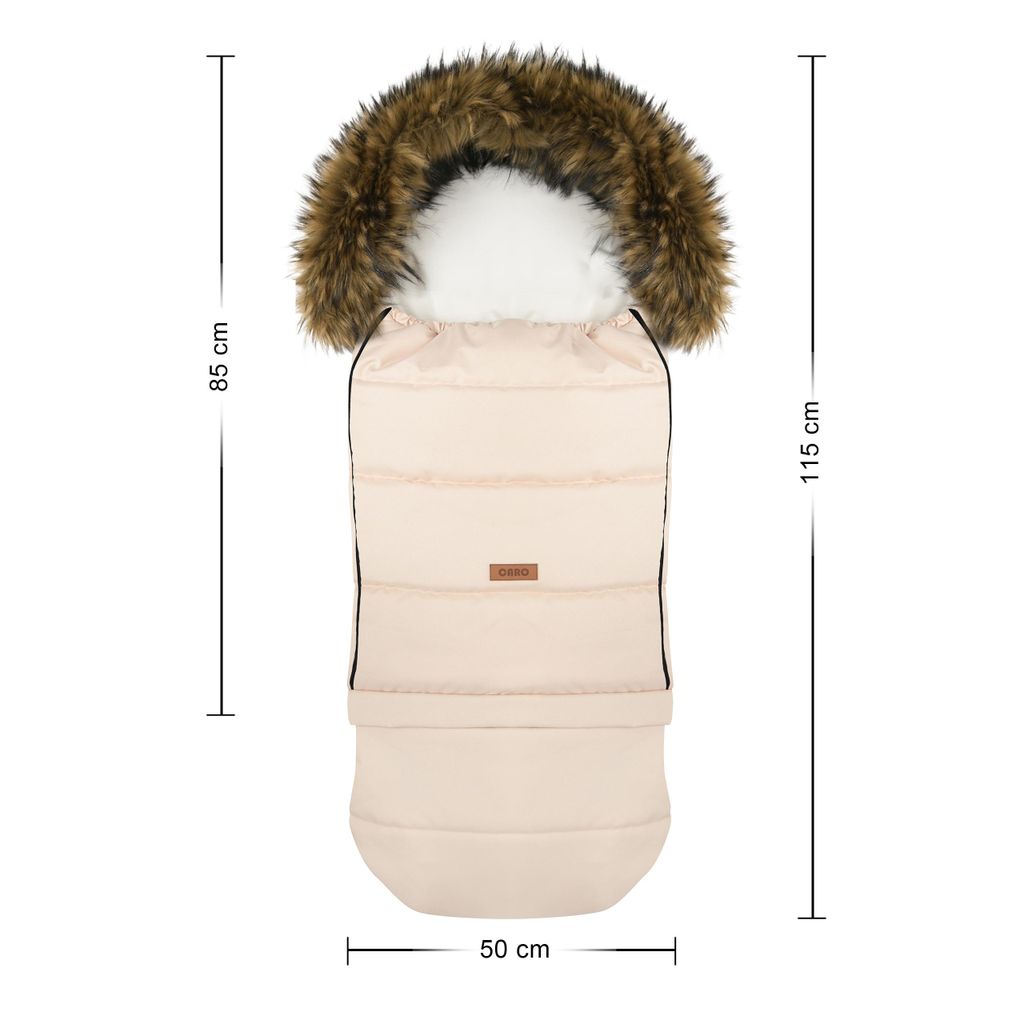 Babyschlafsack für Kinderwagen/Stuhl/Schlitten, wasserdicht, 115/85 cm, beige