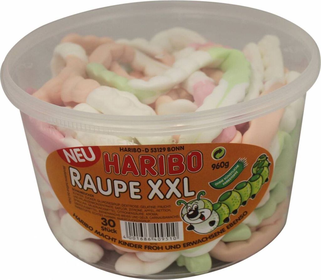 Haribo - Raupe XXL 30 Stck. DOSE Produktbild 3