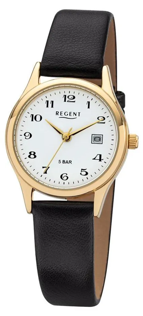 Montre Classique pour Femme Regent F-835 en Cuir et Finition Dorée