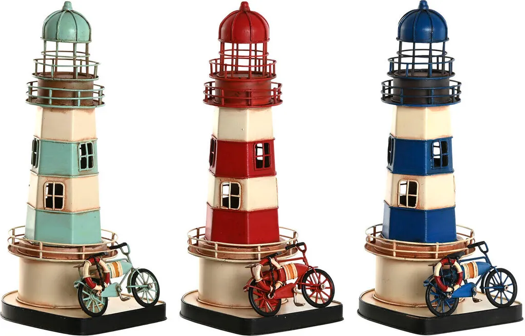 Objets déco pour salon moderne Home ESPRIT Bleu et Rouge - 3 pièces