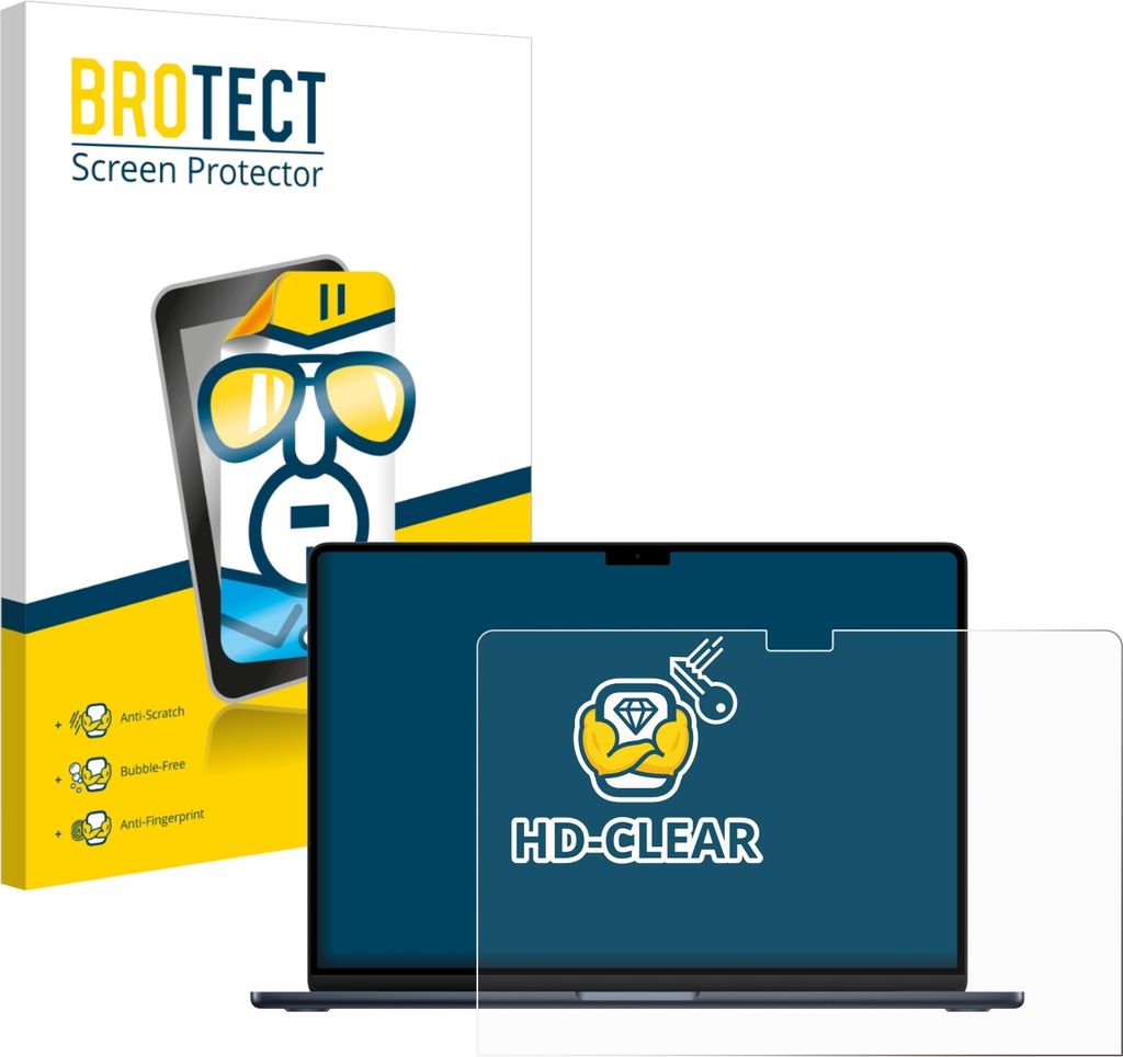 Für Apple MacBook Air 15" M4 2025 / M5 2026 Schutzfolie BROTECT Displayschutz Display Schutz Folie Klar Transparent